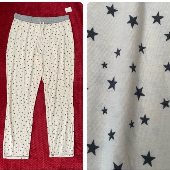 Kensie Stars Print Pajama Only Pants Ivory women’s size M - Picture 1 of 10